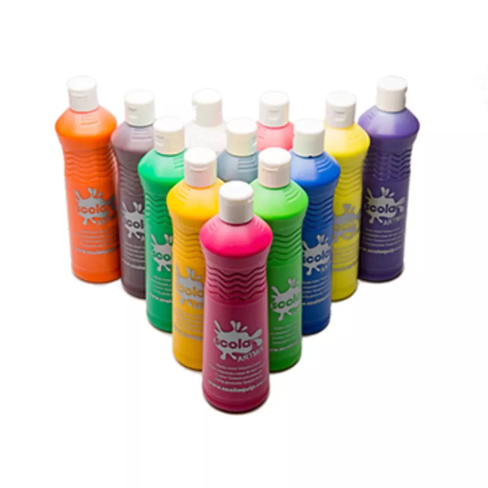 Scola Artmix 600ml Paint - box of 12 Assorted Colours